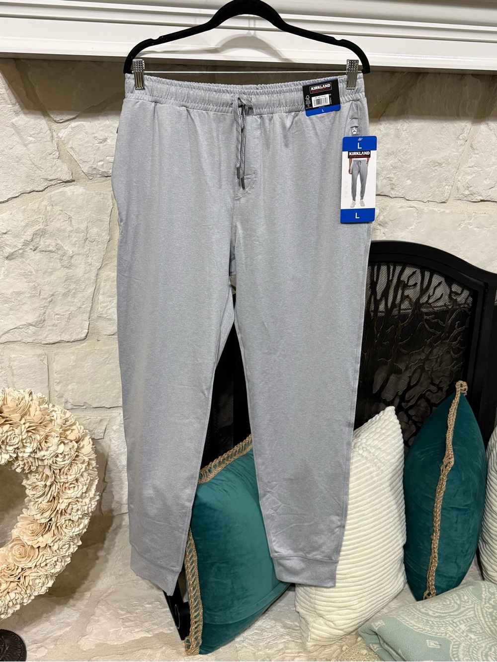 Kirkland Men's Light Gray Athletic Jogger Sweatpants